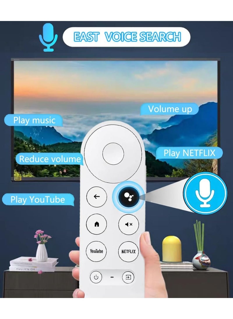 VIUAUAX Replacement Voice Remote Control for Google Chromecast 4k Snow Streaming Media Player,Remote for Chromecast with Google TV HD/4K,Voice Remote Controls Replacement(Remote Control Only)for Google Chromecast Voice Remote,Replacement Control for Google TV Remote/Streamer (Only for Snow Chrome cast Google) - Image 3
